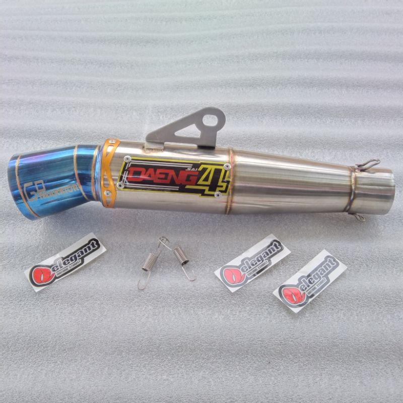 51mm Stainless Canister Daeng 4 Pattern / Adapter Exhaust Plug N Play