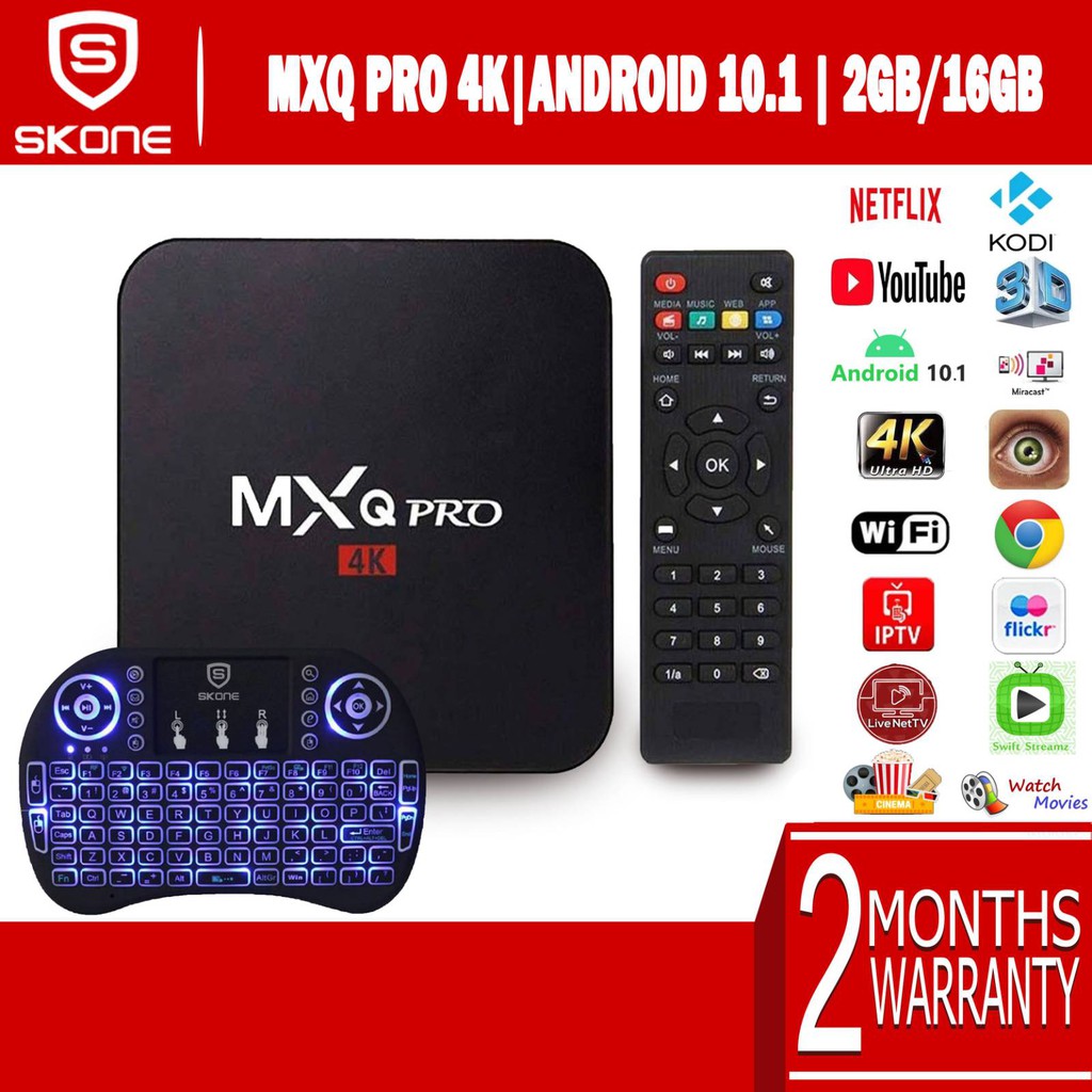 Android TV Box Android 10.1 OS Latest KD S905W 4K 2.4GHz WIFI Quad Core