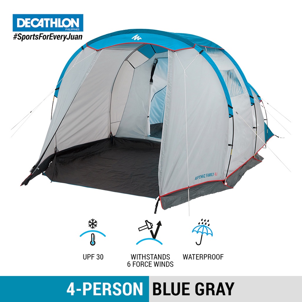 Decathlon Quechua Arpenaz 4.1 Mountain Hiking Camping Tent For 4 Person 1 Bedroom Shopee