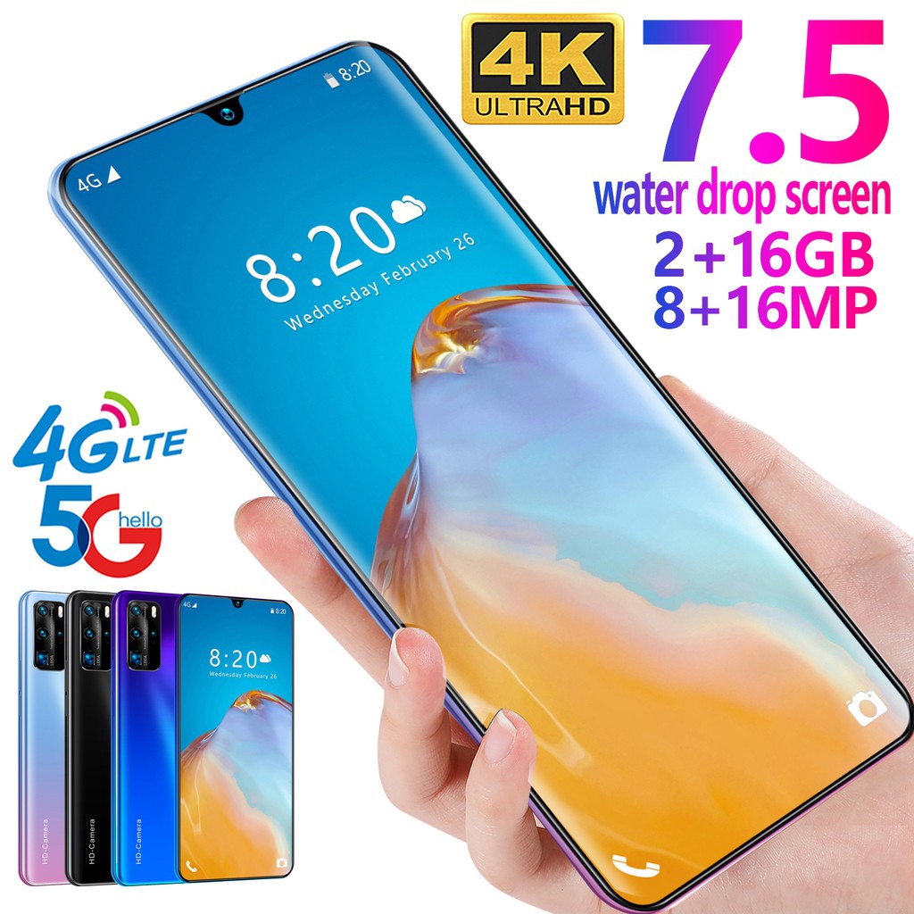7.5inch large screen P40 pro smart phone (2GB ram + 16GB ROM)/Android