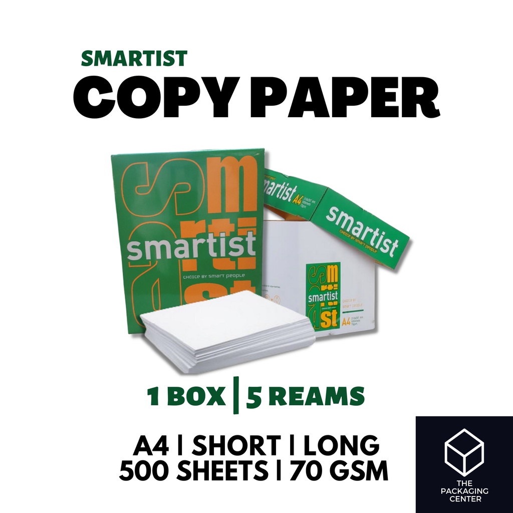 Copy Paper / Bond Paper [1 BOX/5 REAMS] [Smartist] (Short/Long/A4