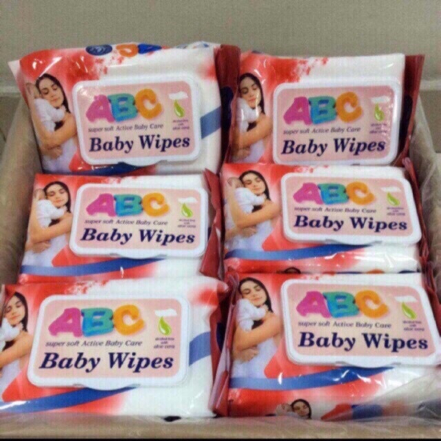 Acc ABC Baby wipes Cleaning towels big package baby wipes Shopee