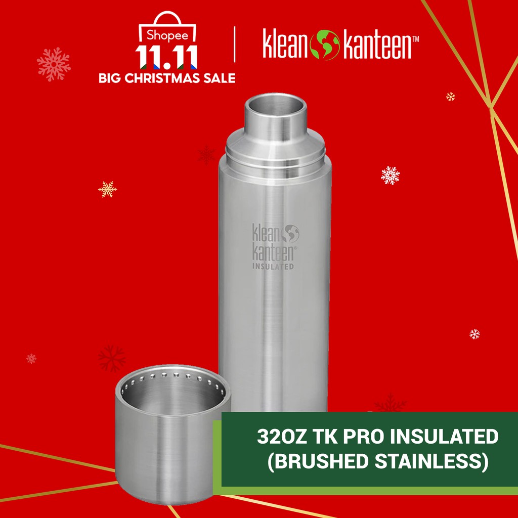 Klean Kanteen 32oz TK Pro Insulated Drinking Bottle Tumbler (Brushed