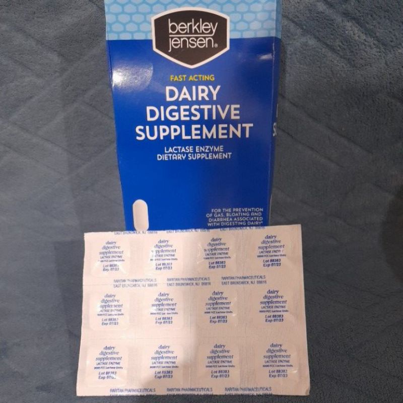 Lactase Enzyme Fast Acting Dairy Digestive Supplement 12 Caplets in single serve Shopee