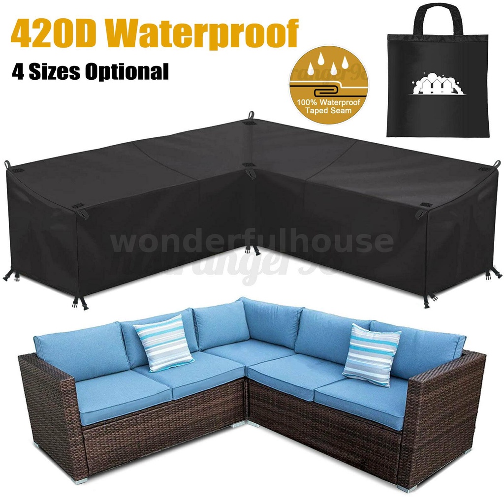 KING DO WAY Rattan Corner Furniture Cover Garden Outdoor Sofa Protect L