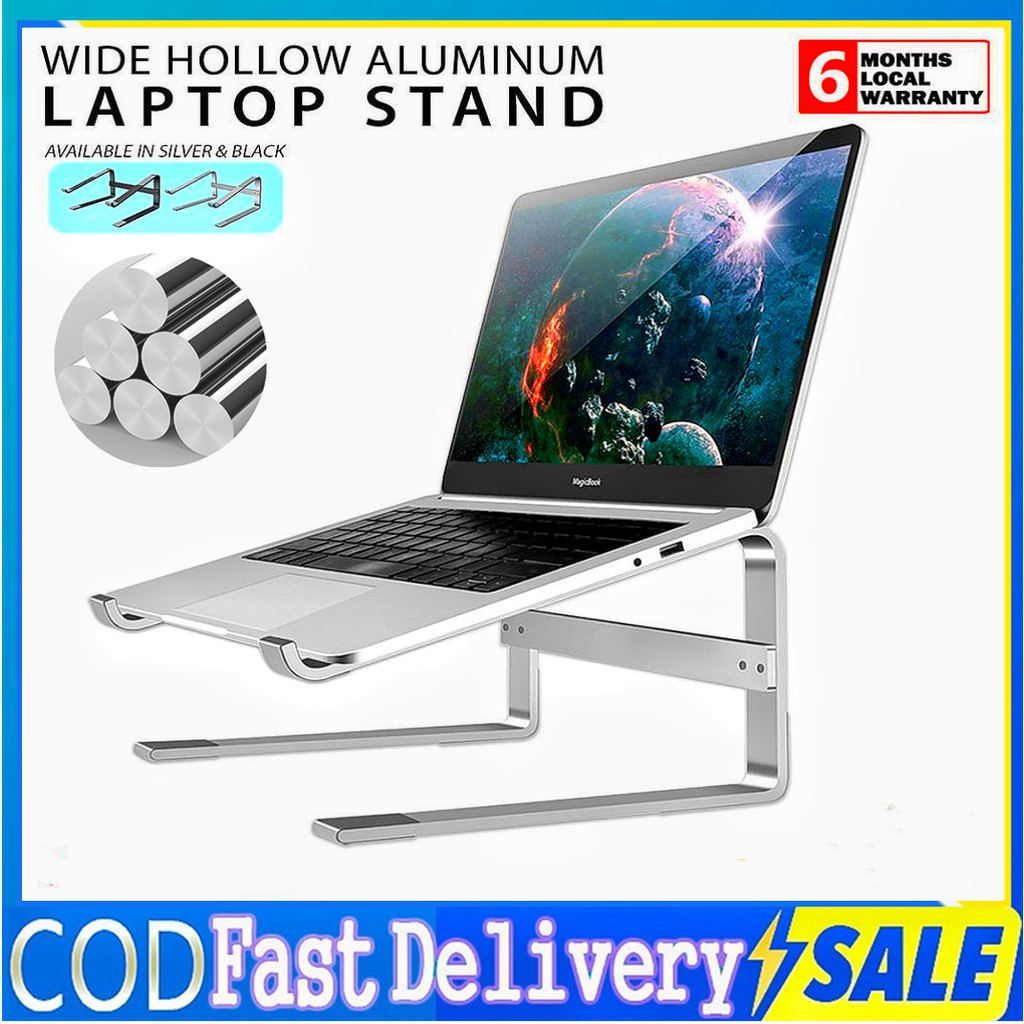 Sturdy Hollow Style Aluminum Alloy Laptop Stand Raised Base Computer