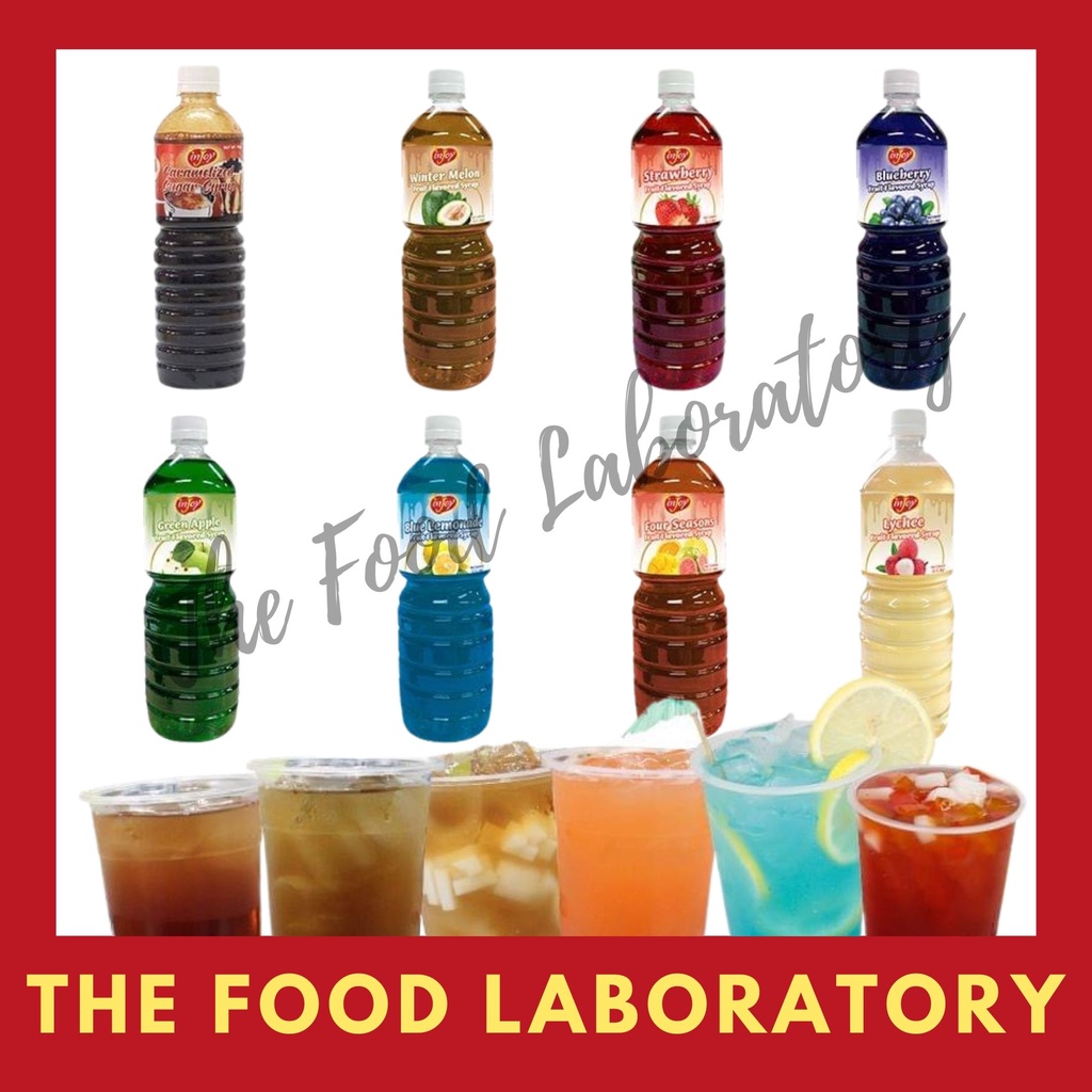 Injoy Flavored Syrup Chocolate Strawberry Caramel Sugar Blueberry Green