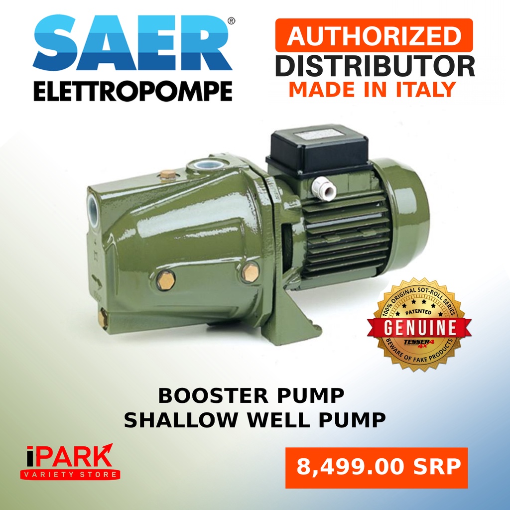 [MADE IN ITALY] SAER Water Pump GENUINE Shallow Booster Pump 1HP Deep