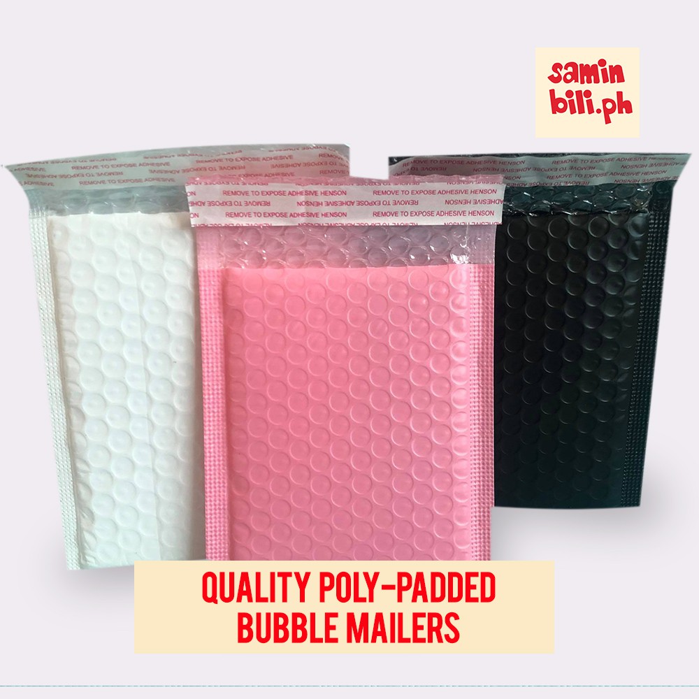 Bubble Mailers GOOD QUALITY Poly padded bubble mailers PINK, BLACK, AND