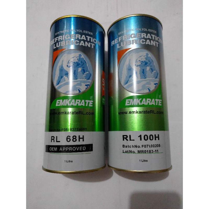 Emkarate Refrigeration Lubricant 1L RL68H RL100H Compressor Oil