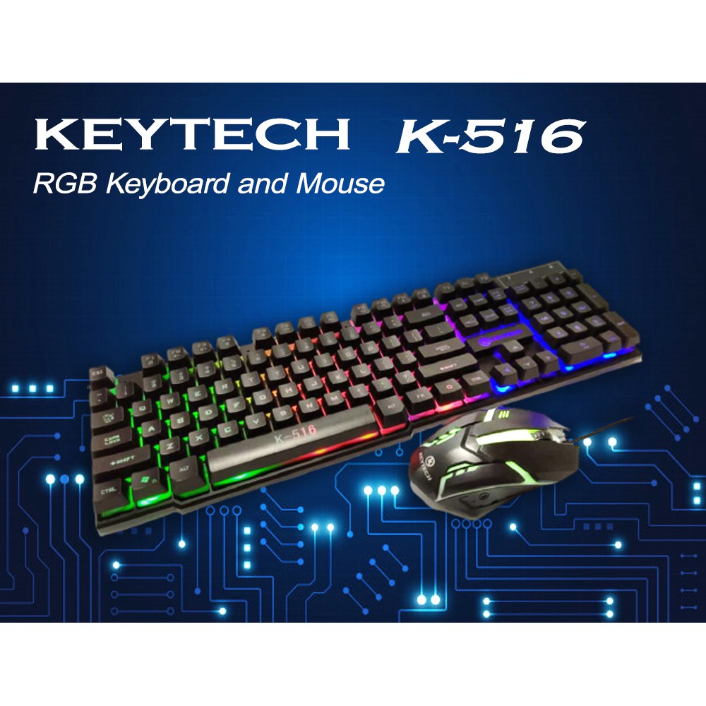 Keytech K516 RGB Keyboard and Mouse Shopee Philippines