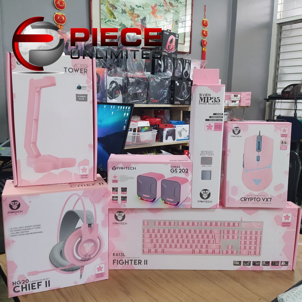 Fantech Sakura Edition Lite Pink Gaming Set Shopee