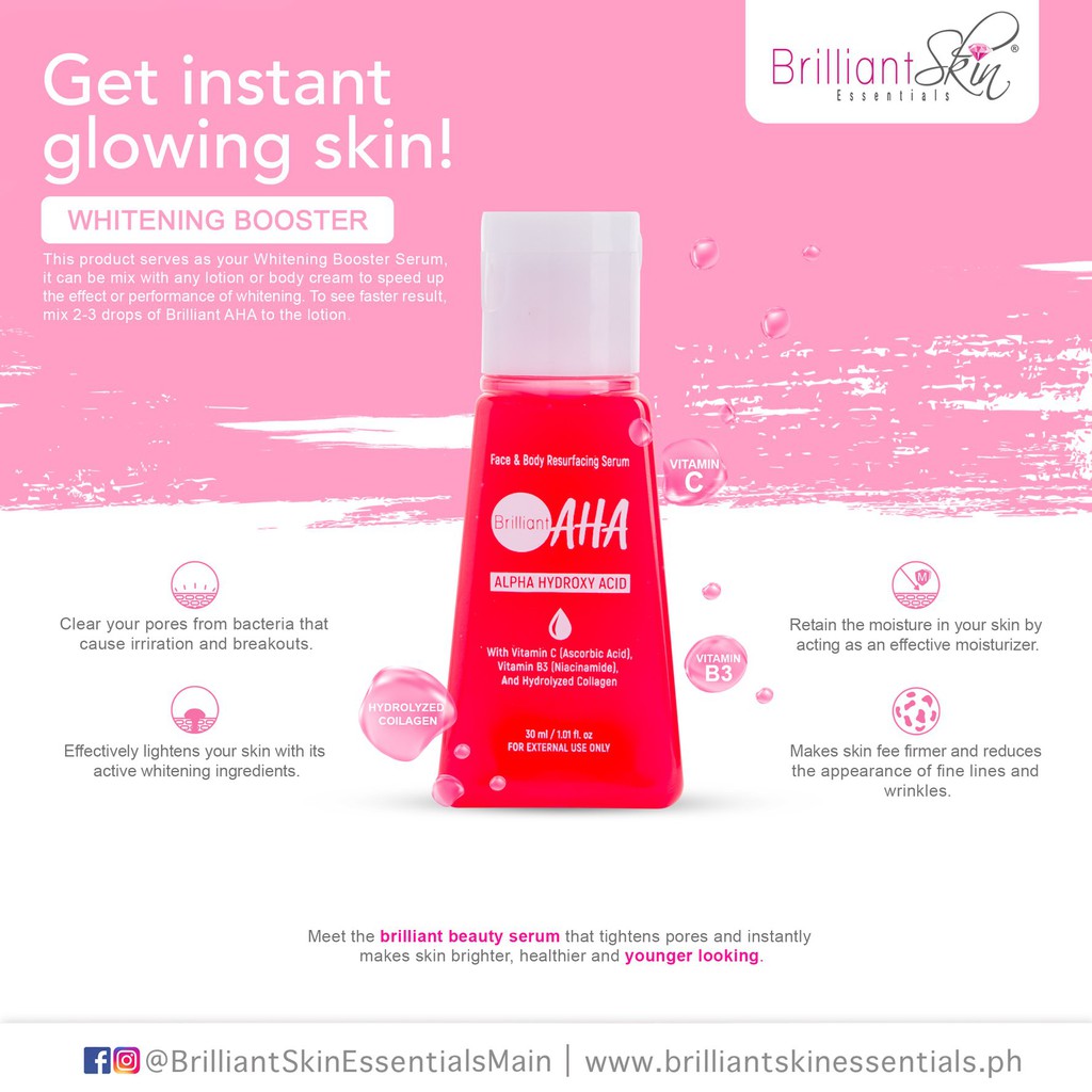 Brilliant Skin Essentials AHA Serum (ORIGINAL) Shopee Philippines