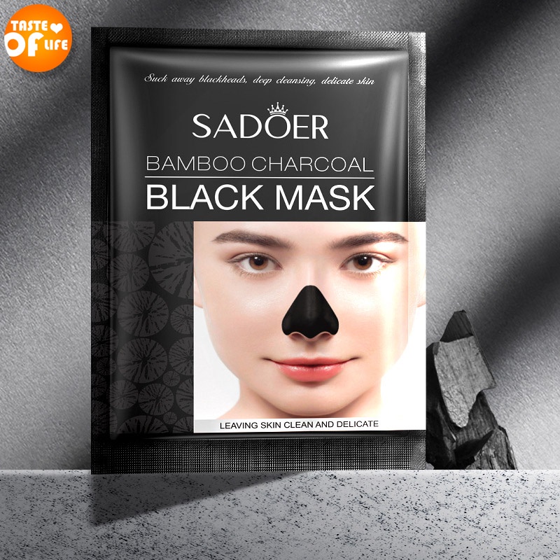 Blackhead Remover Mask 1Ppcs Facial Mask Bamboo Charcoal Peel Off Mask