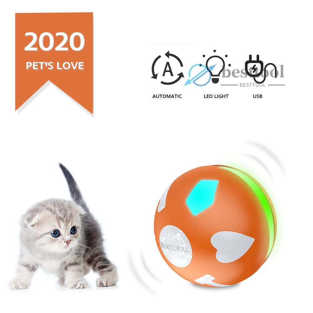 [best] Smart Interactive Cat Toy Ball USB Rechargeable Rolling Ball for