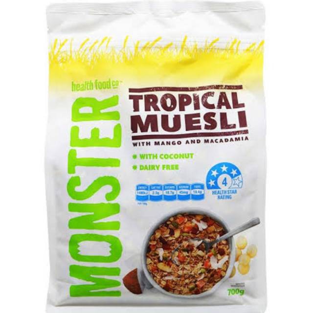 Monsters Tropical Muesli With Mango and Macadamia 700 Grams Shopee Philippines