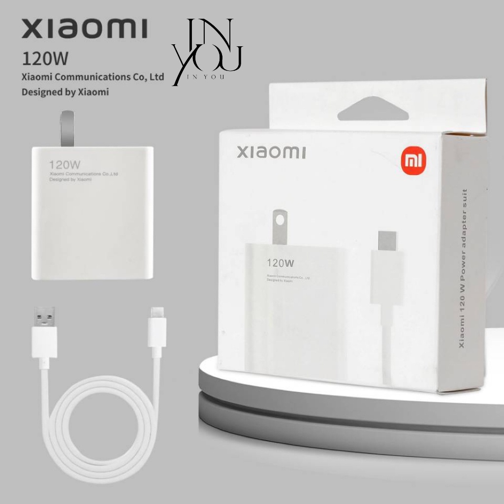 IN YOU Xiaomi 120W Power Adapter Suit Fast Charger W TypeC USB Cable
