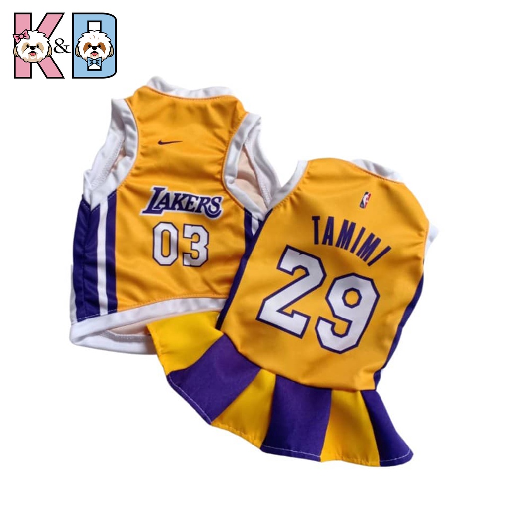 Personalized Lakers Dog Jersey High Quality Dog Clothes Pet Clothes