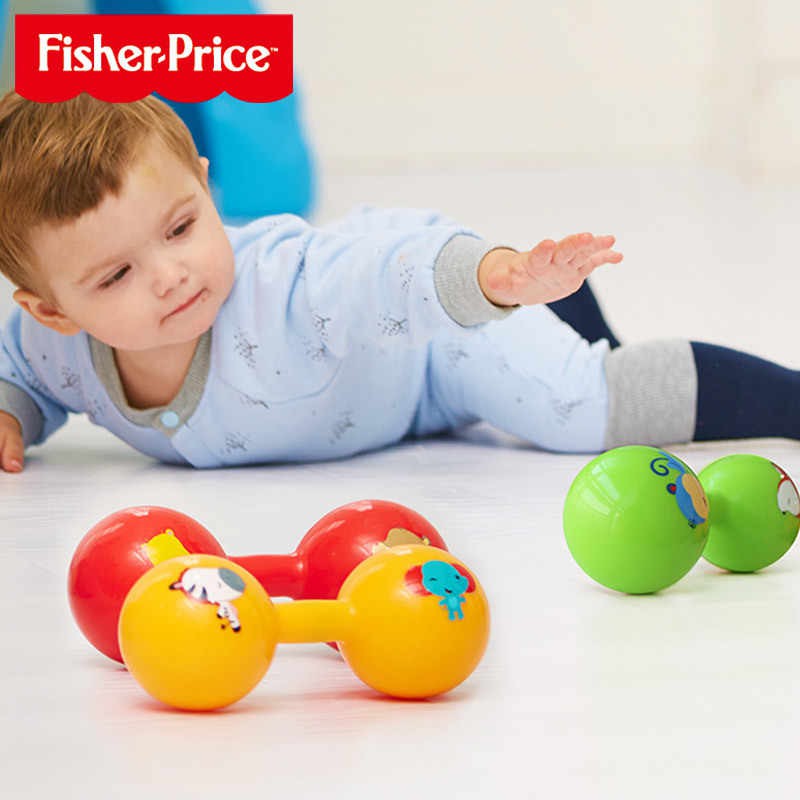 FisherPrice Baby Soft Dumbbell Rattle Toy Shopee Philippines