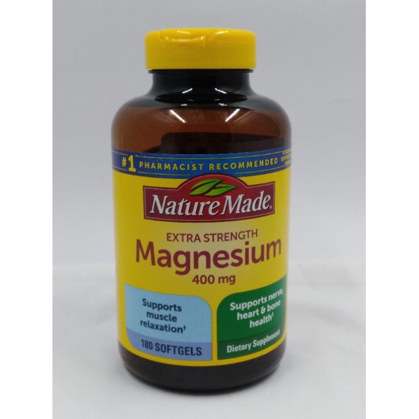 NATURE MADE Extra Strength Magnesium 400 mg 180 softgels Shopee
