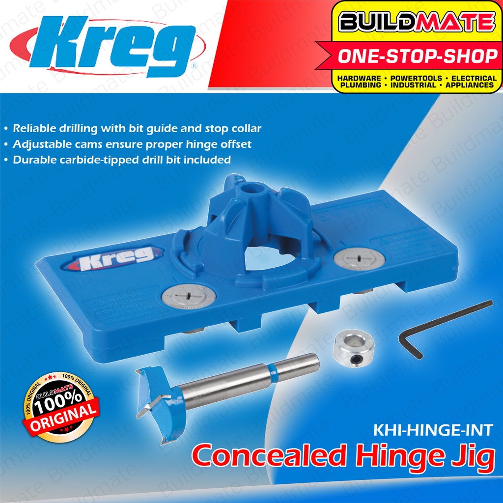 KREG Concealed Hinge Jig KHIHINGEINT •BUILDMATE• Shopee Philippines