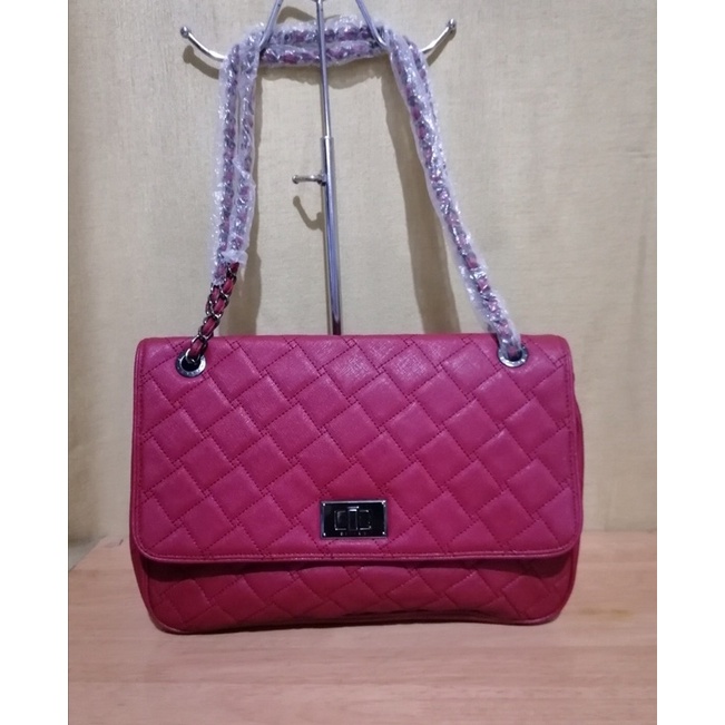 Sisley Sling Bag. Flap with chain sling (New) Shopee Philippines