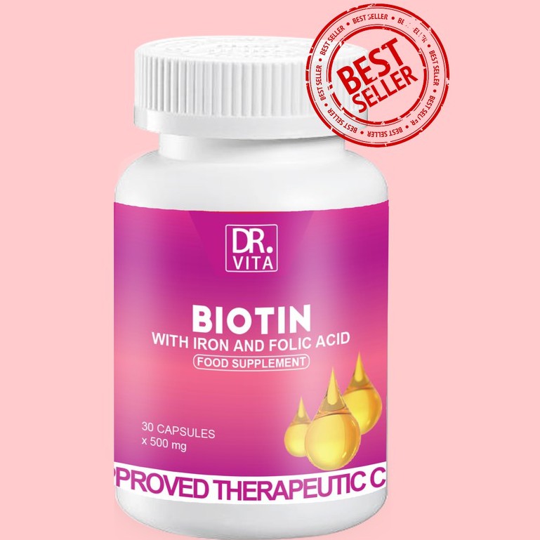 Dr. Vita Biotin for Women with Iron and Folic Acid 500mg x 30 capsules