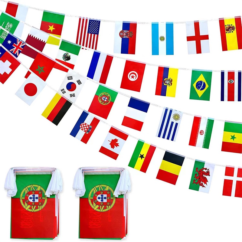 2022 Qatar World Cup Many Country Flags 32 World Cup String flag world flag Garden party