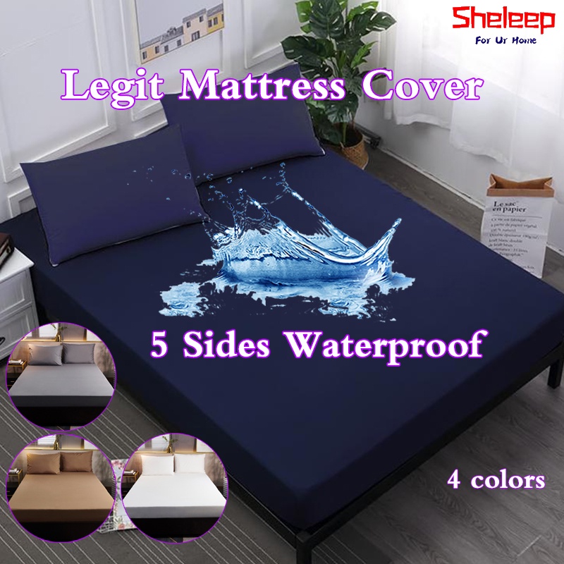 Sheleep 5 Sides Waterproof Mattress Cover Bed Topper Style Bed Cover