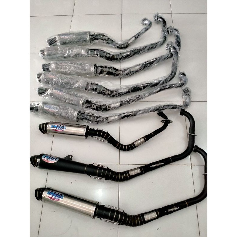 muffler (BLACK EDITION) w/ silencer raider150 carb/mio sporty/soulty/wave100/wave125/rs150/xrm