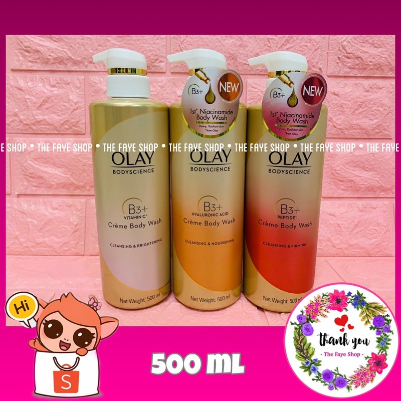 Olay Body Science B3 + Vitamin C Creme Body Wash 500ml Shopee Philippines