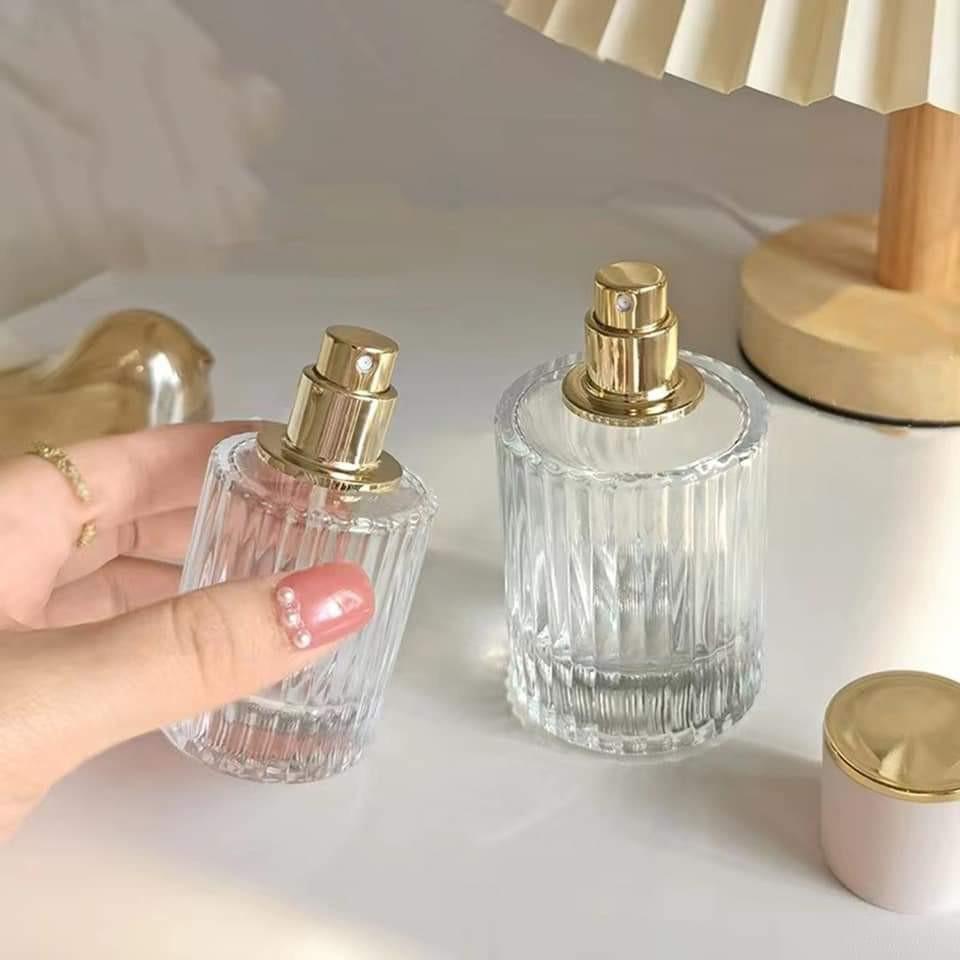 Perfume Bottle Glass 50/30ml Refillable Spray Bottle Portable Cosmetic