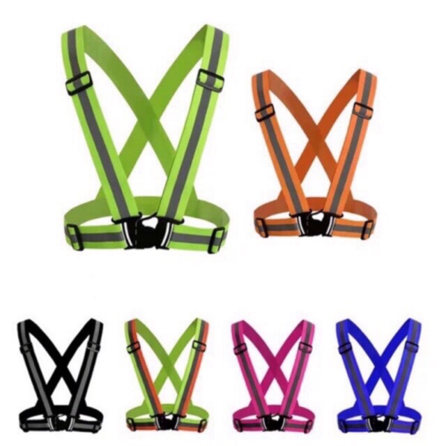 (COD) Reflective Vest Adjustable Elastic Safety Vest Strap Shopee