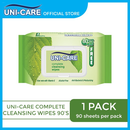 UniCare Complete Cleansing Wipes 90's Pack of 1 Shopee Philippines