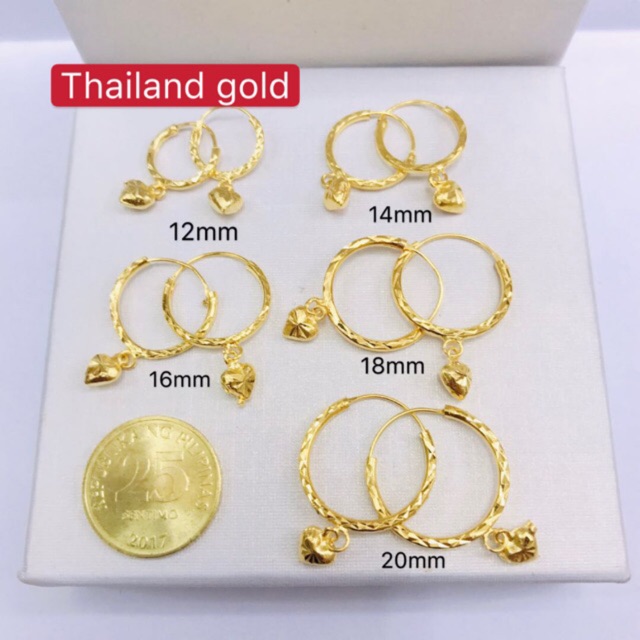 [YH] 14k Thailand Gold Plated Earrings jewelry Shopee Philippines
