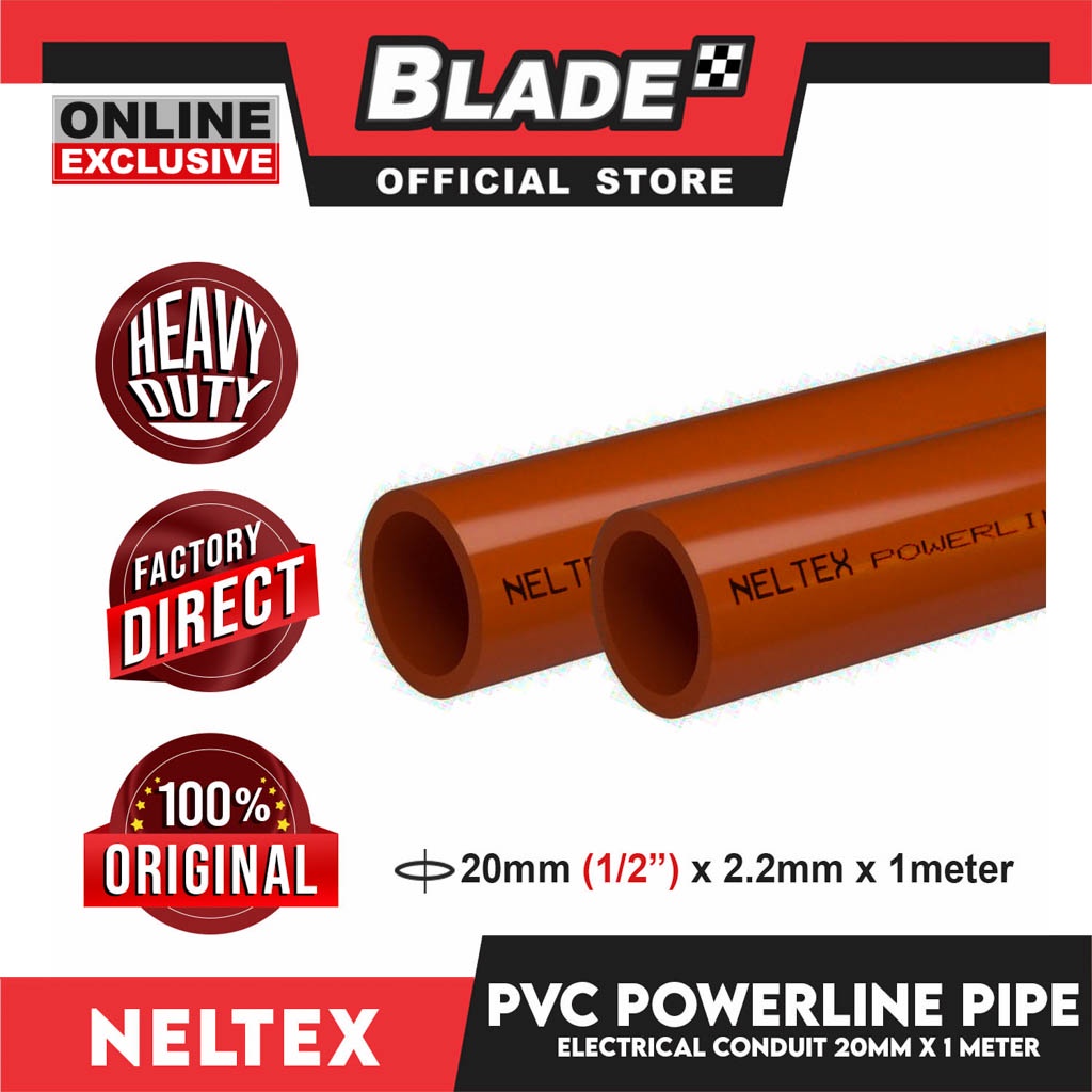 Neltex PVC Powerline Electrical Conduit Pipe 20mm x 1meter Shopee Philippines