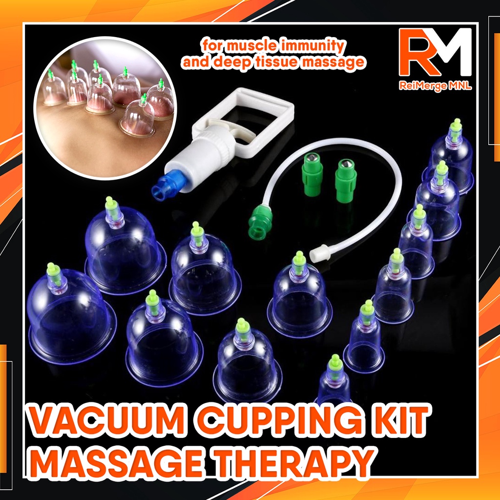 Electric Vacuum Pump Cupping Suction Body Massage Therapy Kit Scraping