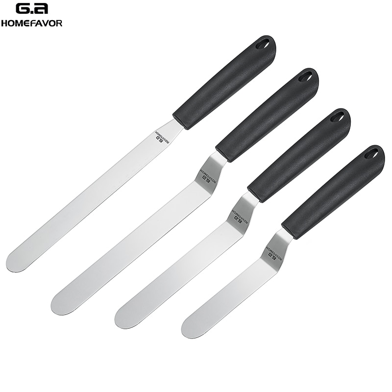 Cake Spatula Set Palette Knife Set Angled Stainless Steel Icing Spatula