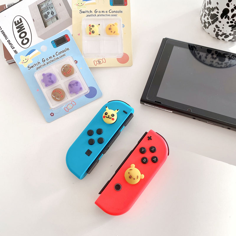 4 Pcs Nintendo Switch Lite Game Console Joystick Case Silicone Gamepad