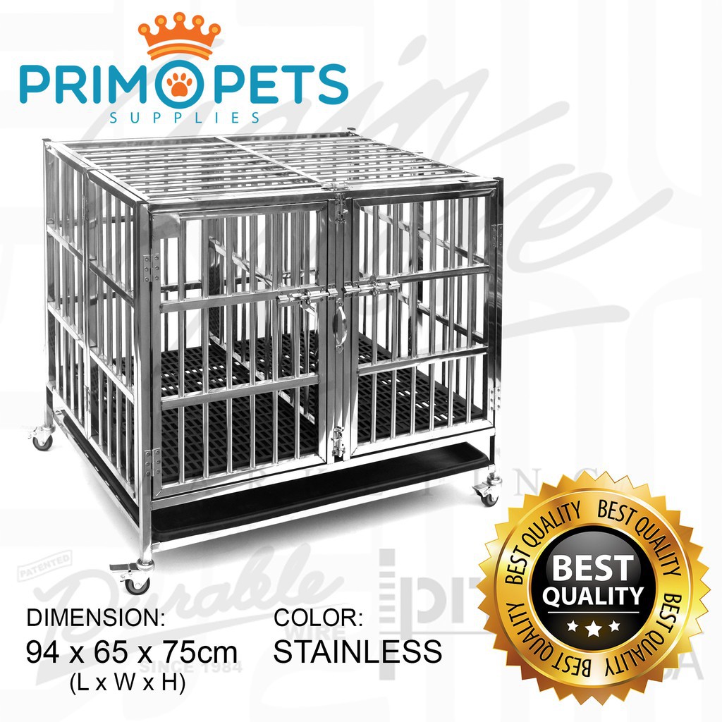 FOLDABLE STAINLESS DOG CAGE SMALL Pet Crib Holding Pen Cat Puppies Cubs