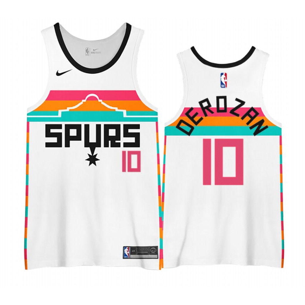 DeMar DeRozan San Antonio Spurs Black City Edition Fiesta Colors Jersey