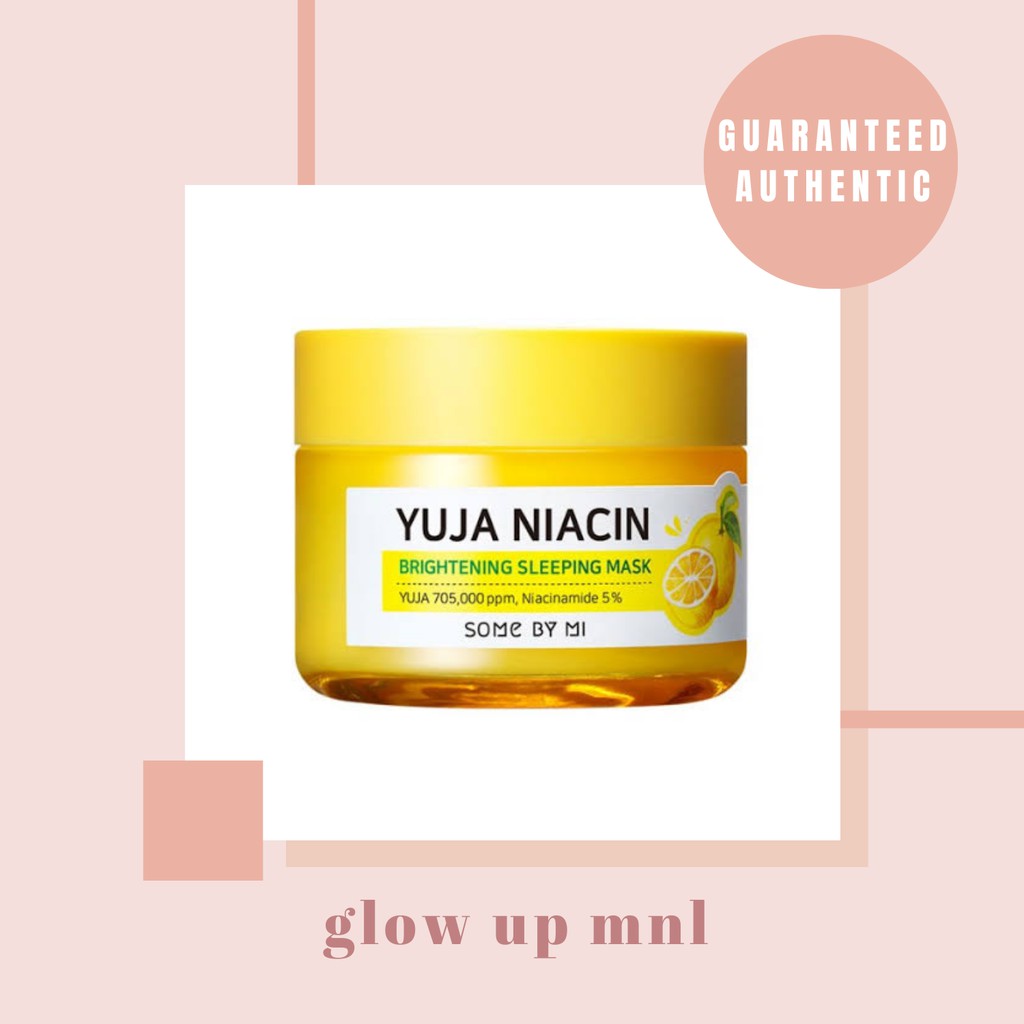 Some By Mi Yuja Niacin Brightening Sleeping Mask 60g / 20g Shopee