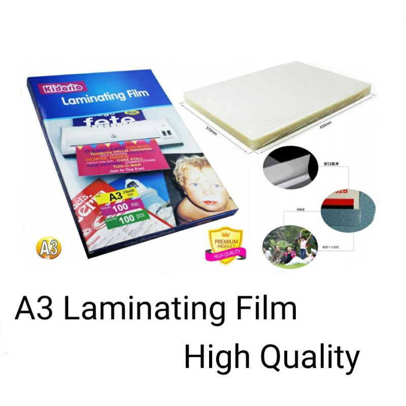 A3 laminating film / Laminator File / Laminate file / Plastik laminate