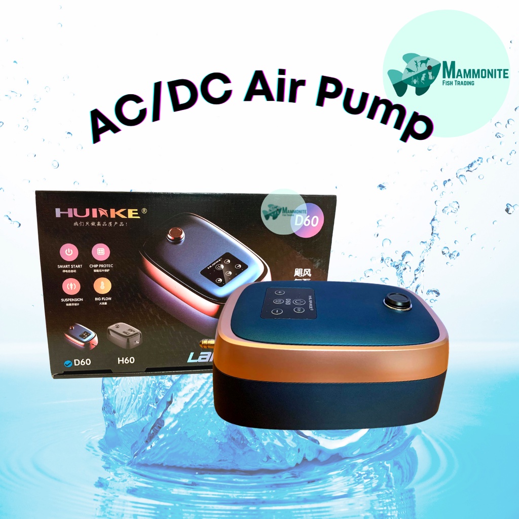 Huike AC/DC Air Pump D60 For Big Aquariums and Ponds Large Flow 24