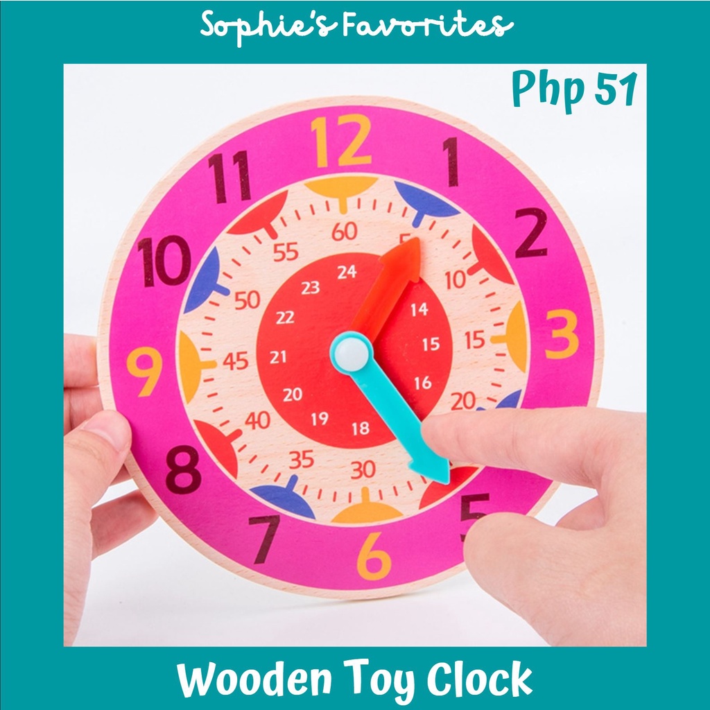 Clock for kids Wooden Toy Clock for kids Montessori Manipulative Early