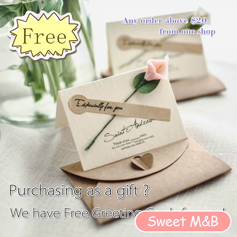 FL Handmade Greeting Cards Vintage Kraft Blank Note Card for DIY