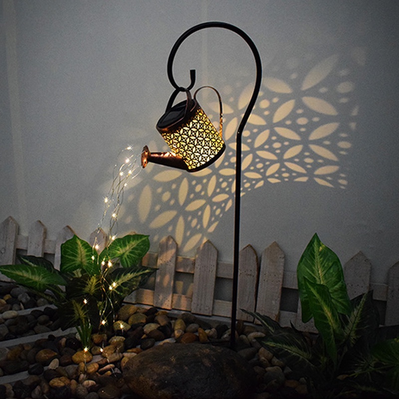 Kettles Solar Light Lawn Garden Decor LED Lamp Flowing Water Sprinkle