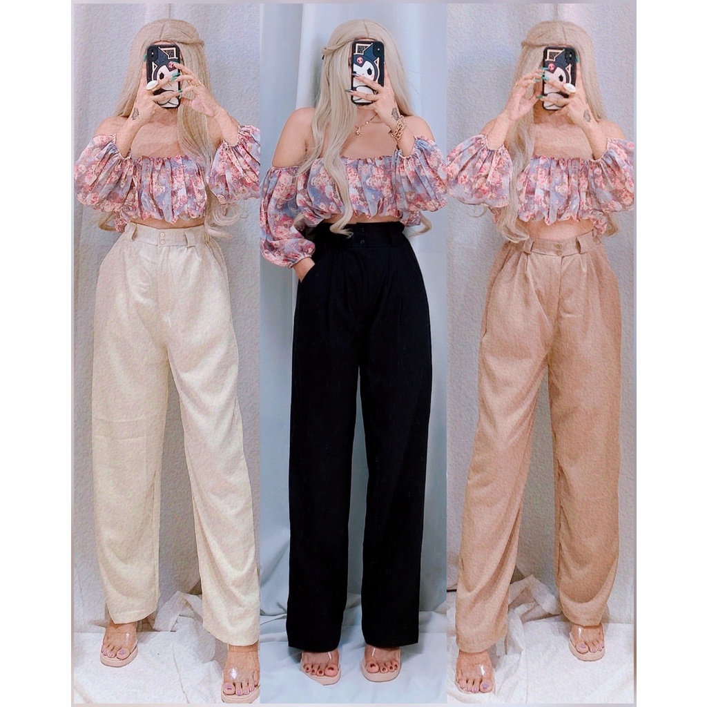 D&C Vintage Trouser Pants (garterized back) free size small to