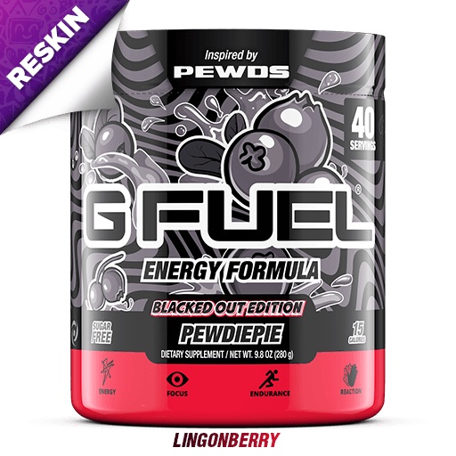 G Fuel Blacked Out Tubs (Black Friday Special) GFuel Energy Drink