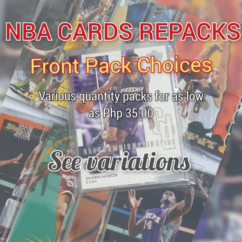 NBA Cards Repacks Varieties, Front Pack Choices Shopee Philippines